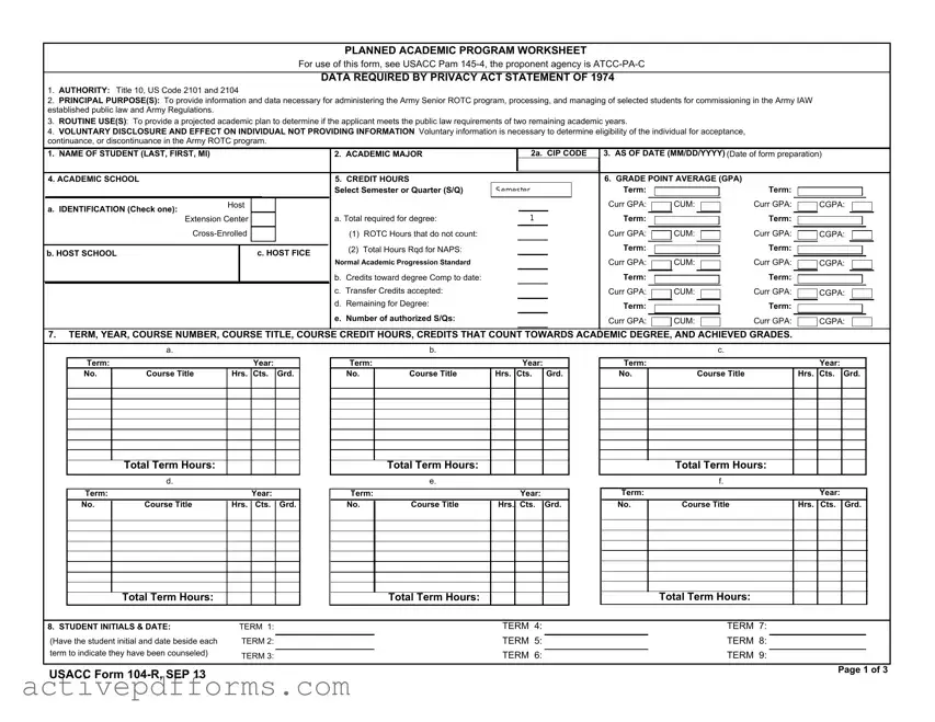 Free 104 R PDF Template