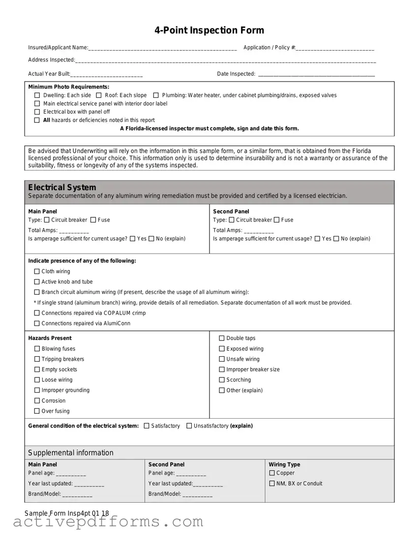 Free 4 Point Inspection PDF Template
