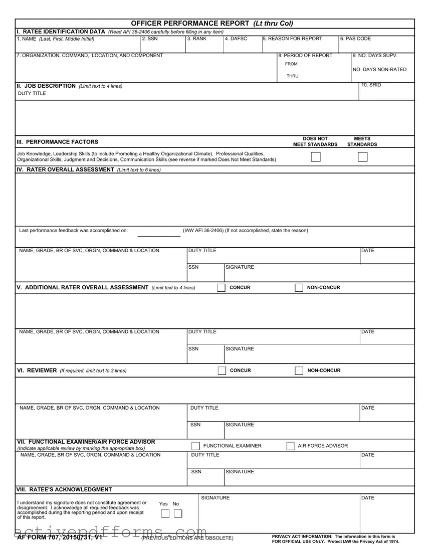 Free Af 707 PDF Template
