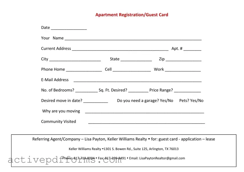 Free Apartment Card PDF Template