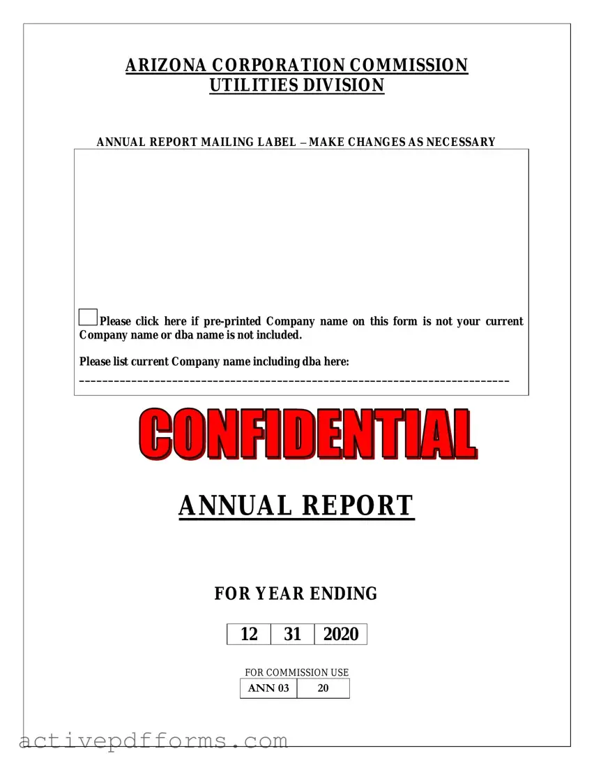 Free Arizona Annual Report PDF Template