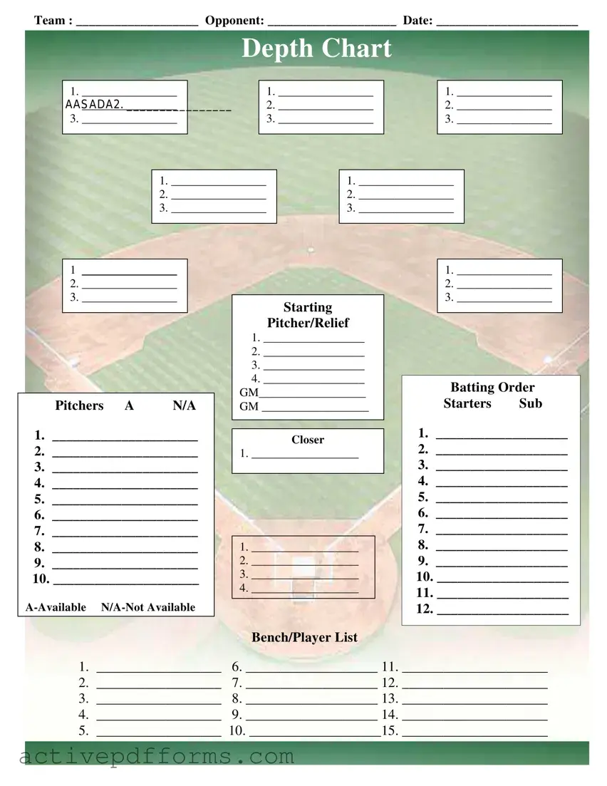 Free Baseball Field Lineup PDF Template