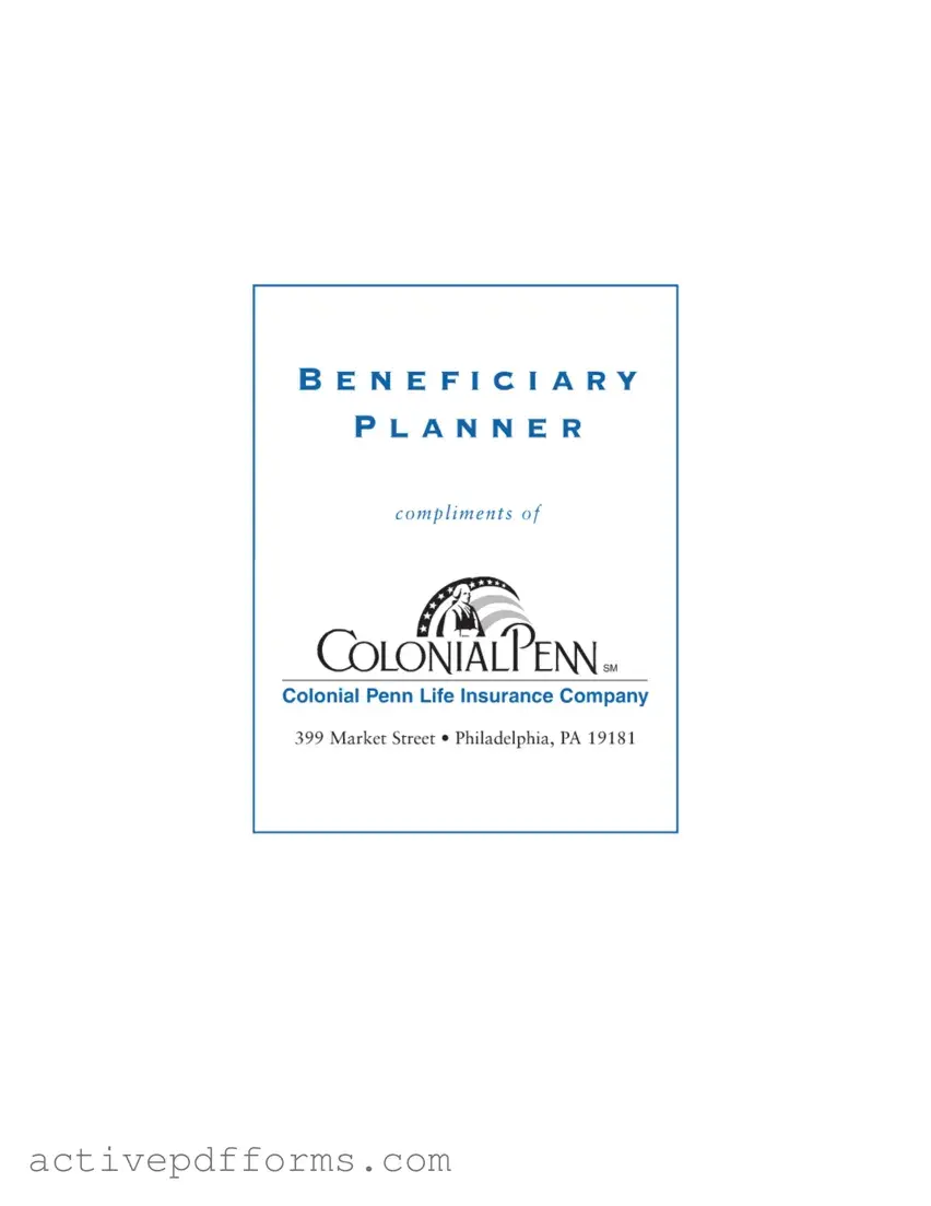Free Beneficiary Planner PDF Template