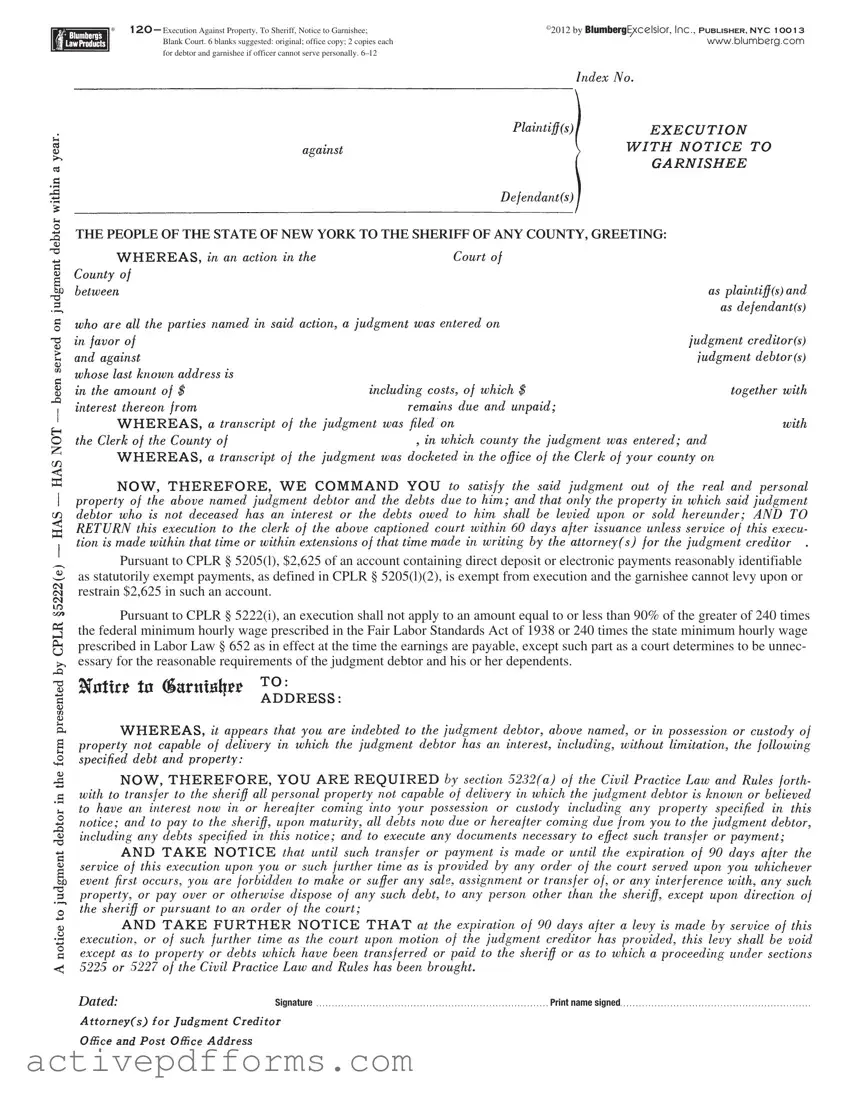 Free Blumberg 120 PDF Template