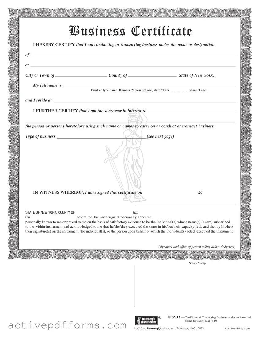 Free Business Certificate PDF Template