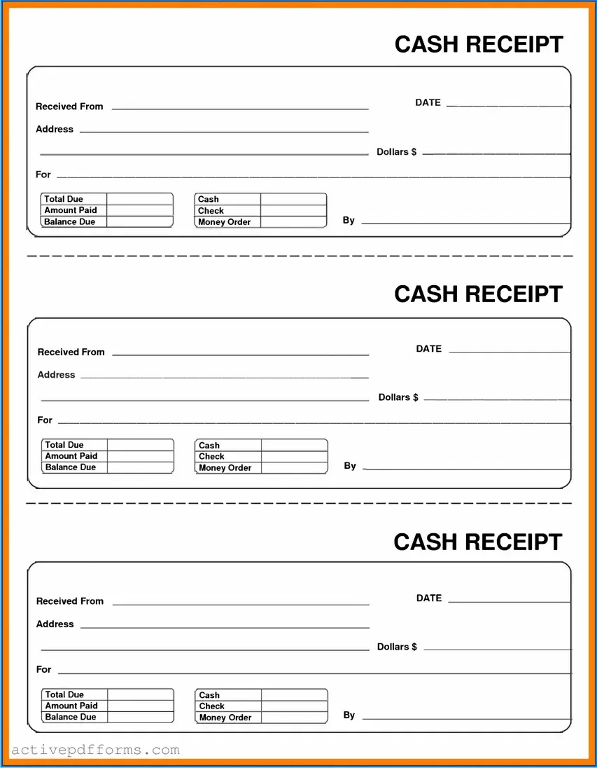 Free Cash Receipt PDF Template