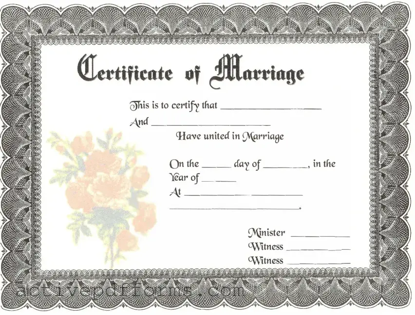 Free Marriage Certificate PDF Template