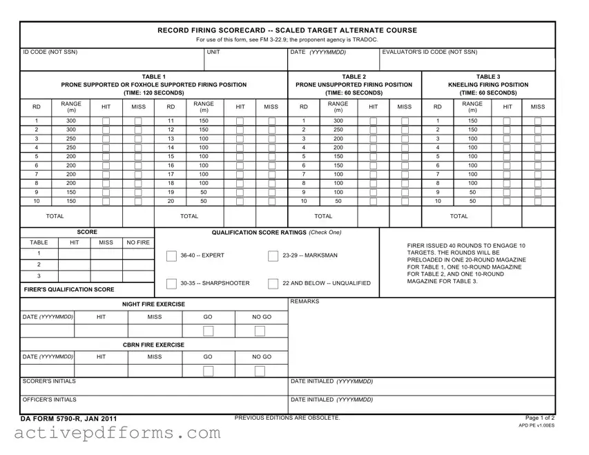 Free Da 5790 R PDF Template
