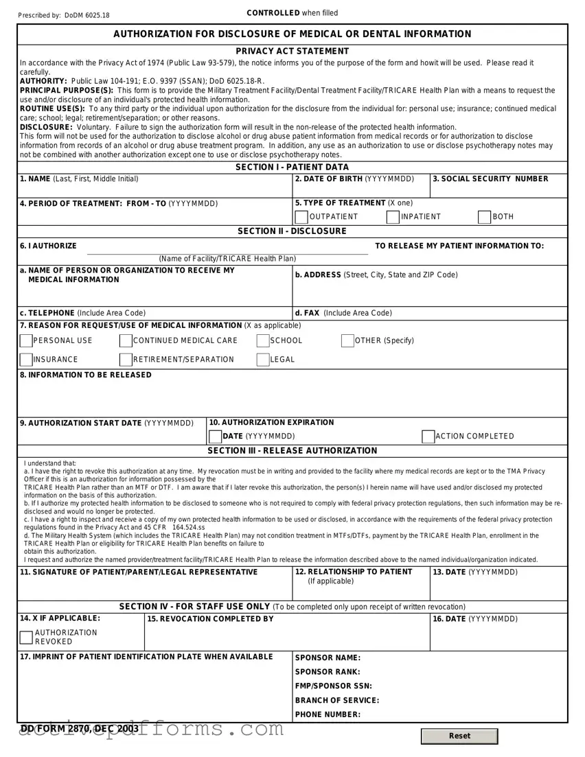 Free DD 2870 PDF Template