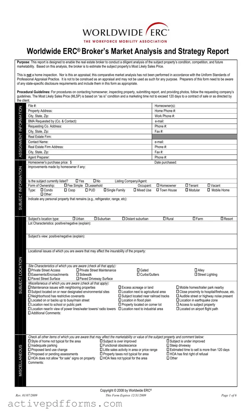 Free Erc Broker Market Analysis PDF Template