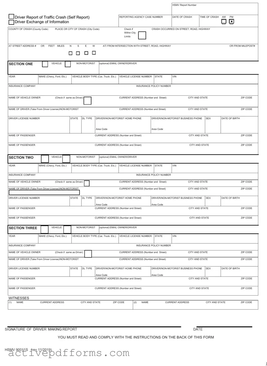 Free Florida Traffic Crash Report PDF Template