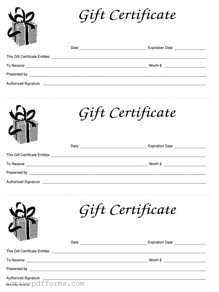 Free Gift Certificate PDF Template