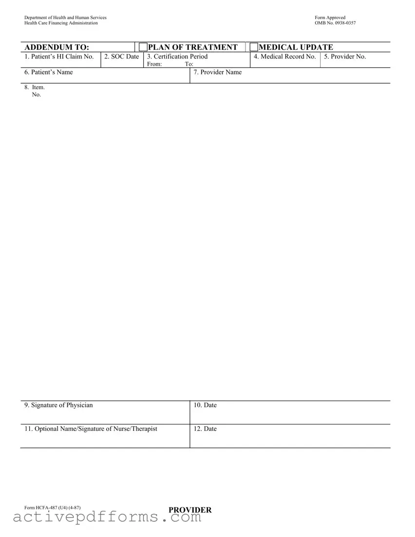 Free Hcfa 487 PDF Template