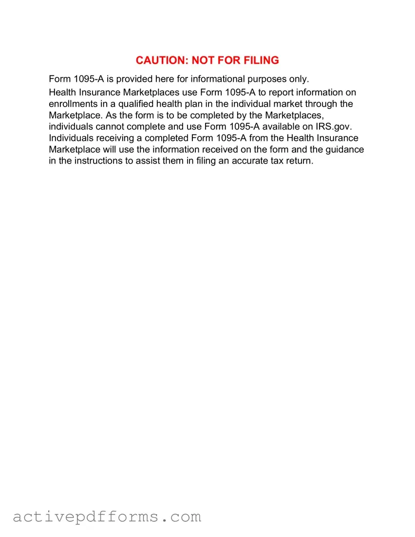Free IRS 1095-A PDF Template