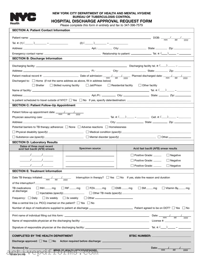 Free Hospital Discharge Papers PDF Template