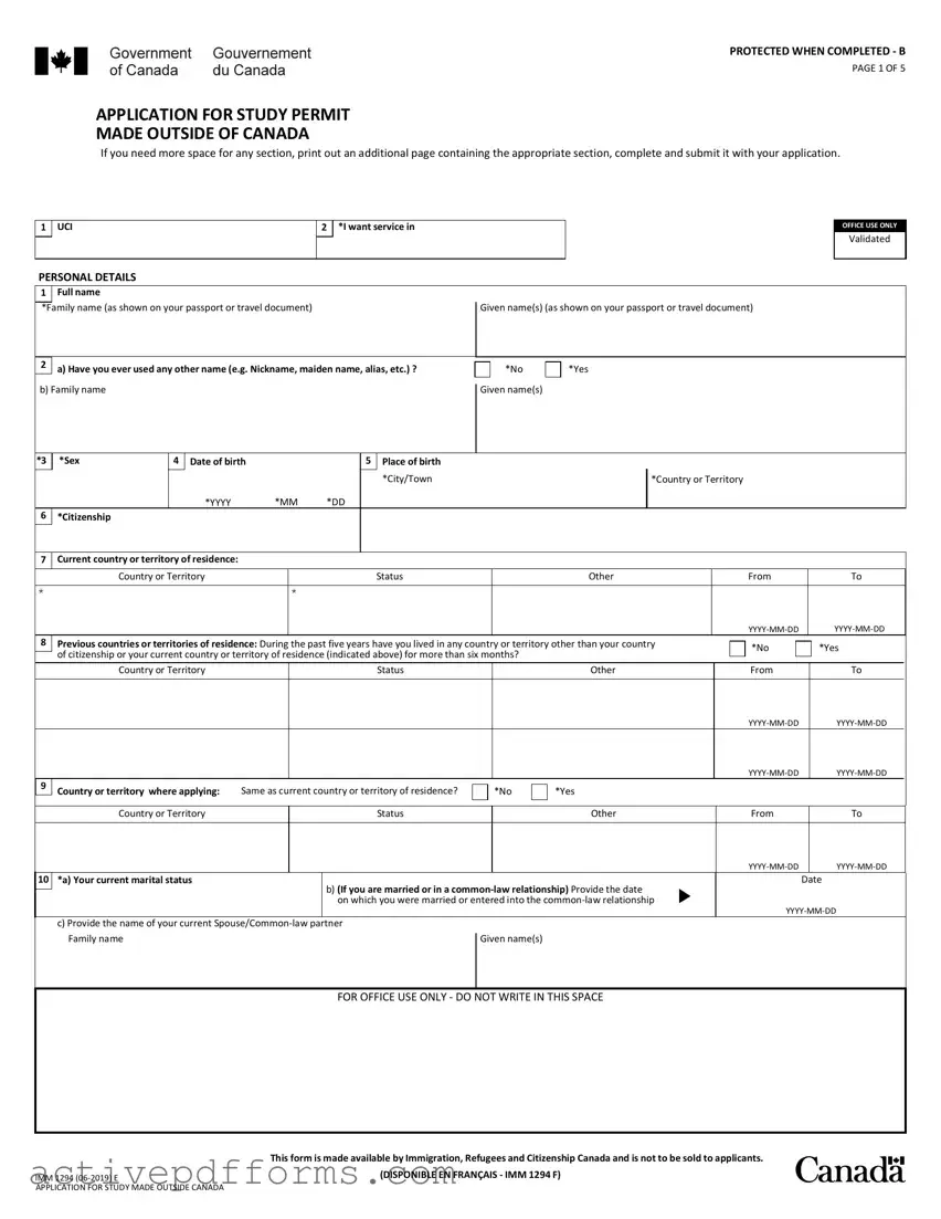Free Imm 1294 PDF Template