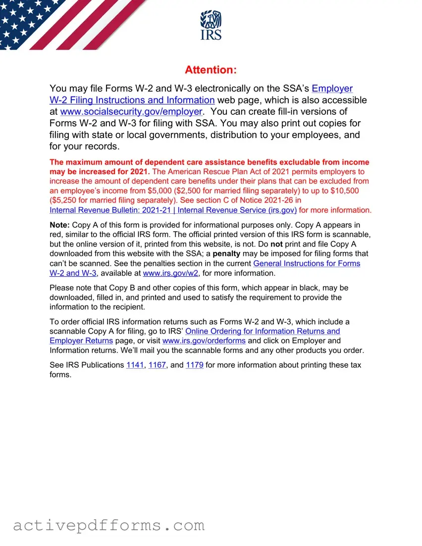Free IRS W-3 PDF Template