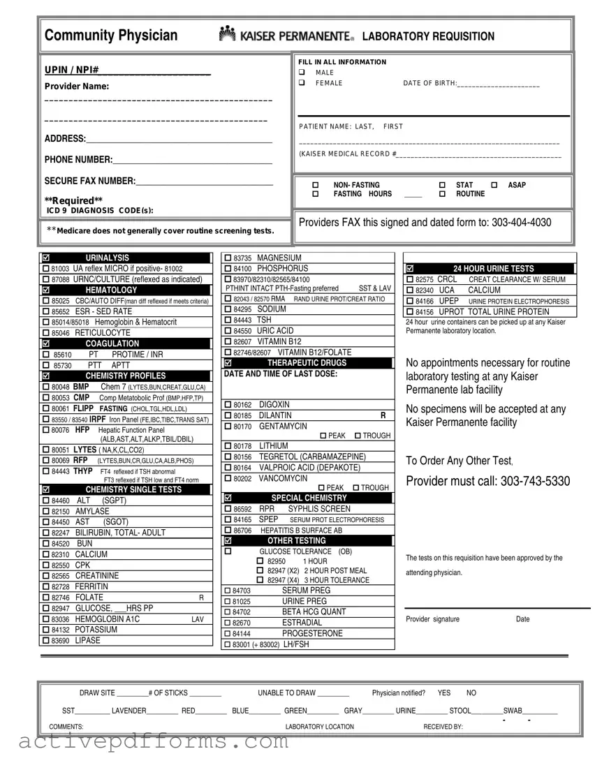 Free Lab Requisition PDF Template