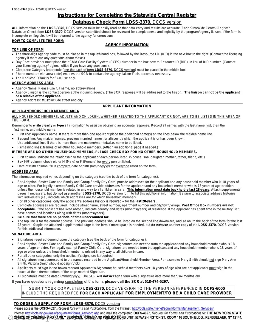 Free Ldss 3370 PDF Template