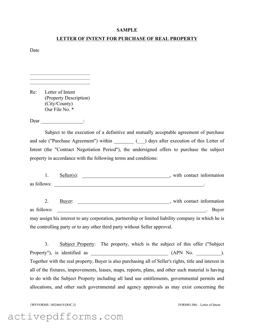 Free Letter To Purchase Land PDF Template