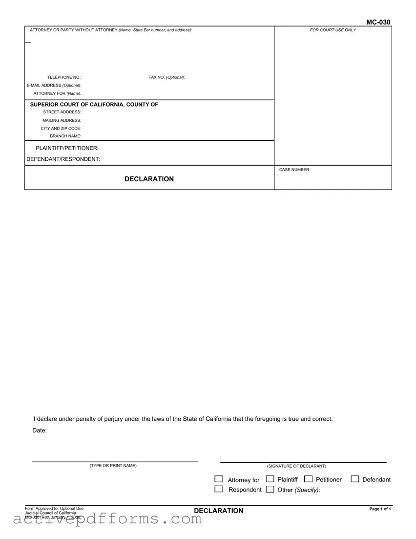 Free Mc 030 PDF Template