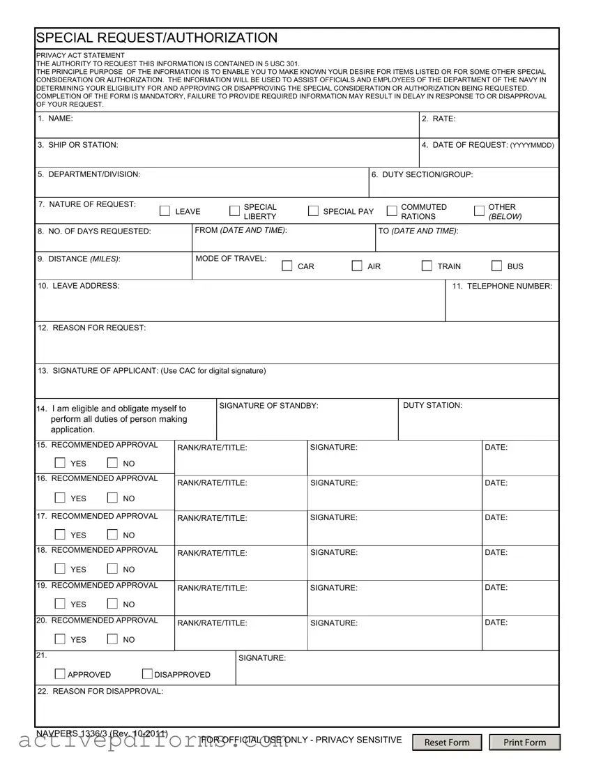 Free Navpers 1336 3 PDF Template