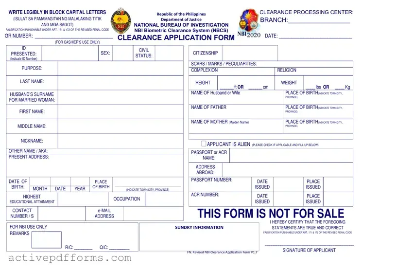 Free Nbi Clearance PDF Template