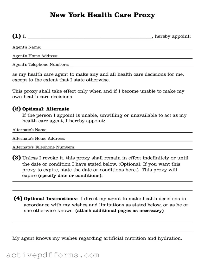 Free Ny Health Proxy PDF Template