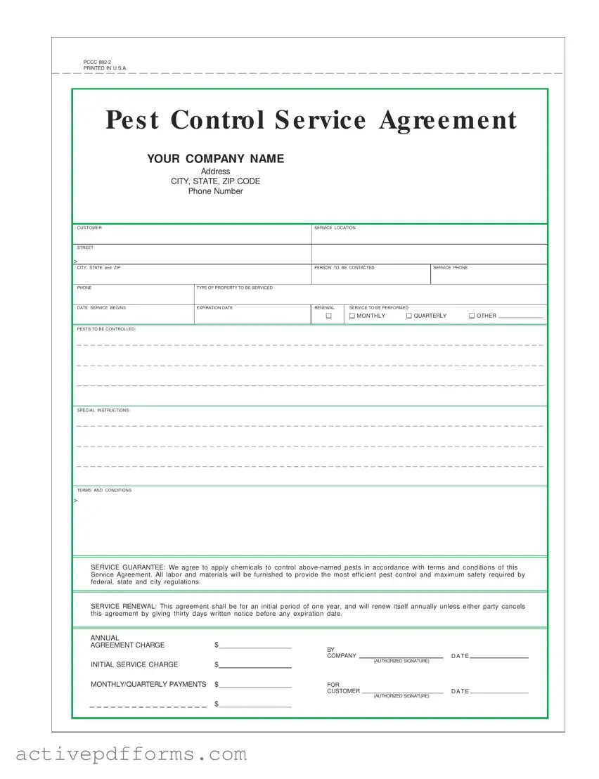 Free Pest Control Contract PDF Template
