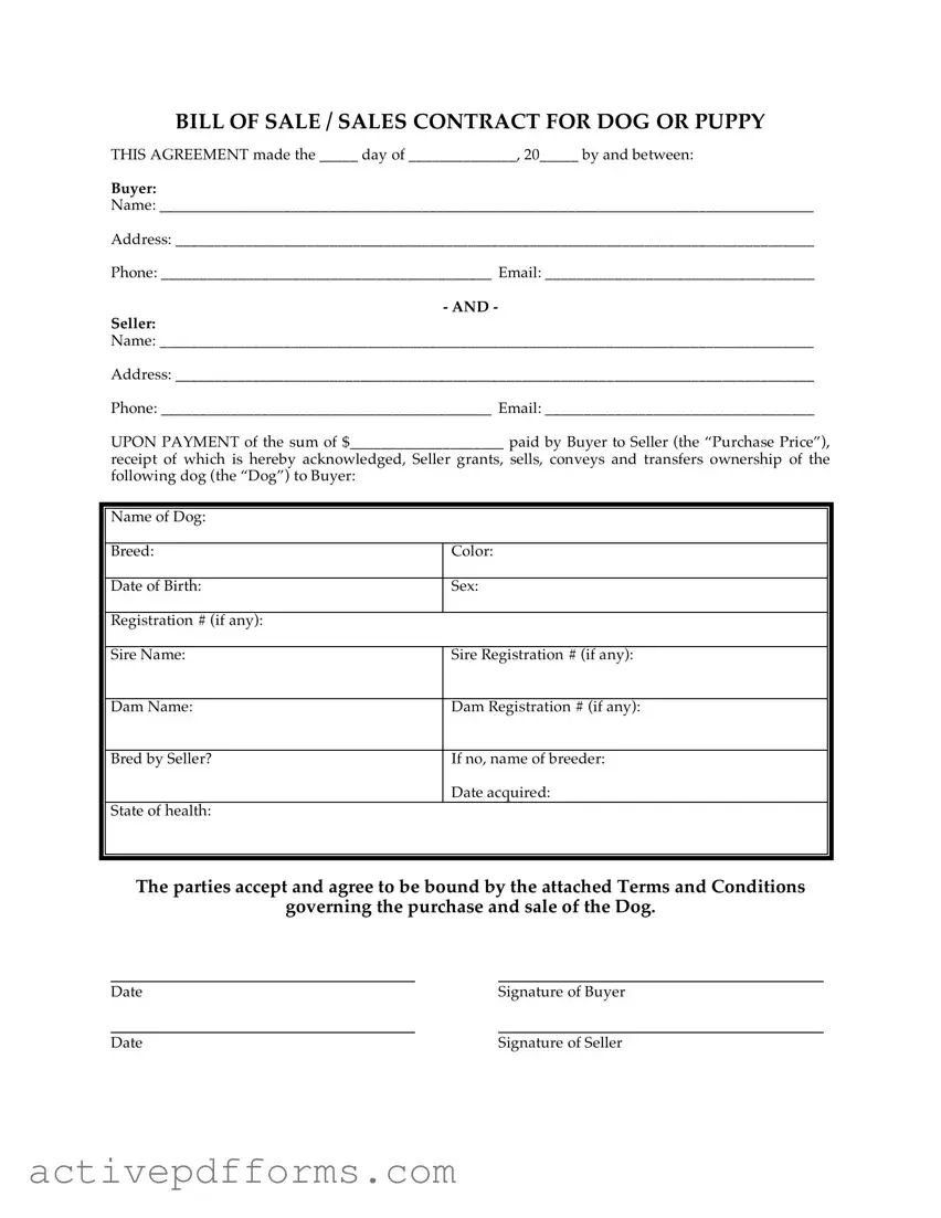 Free Puppy Contract PDF Template