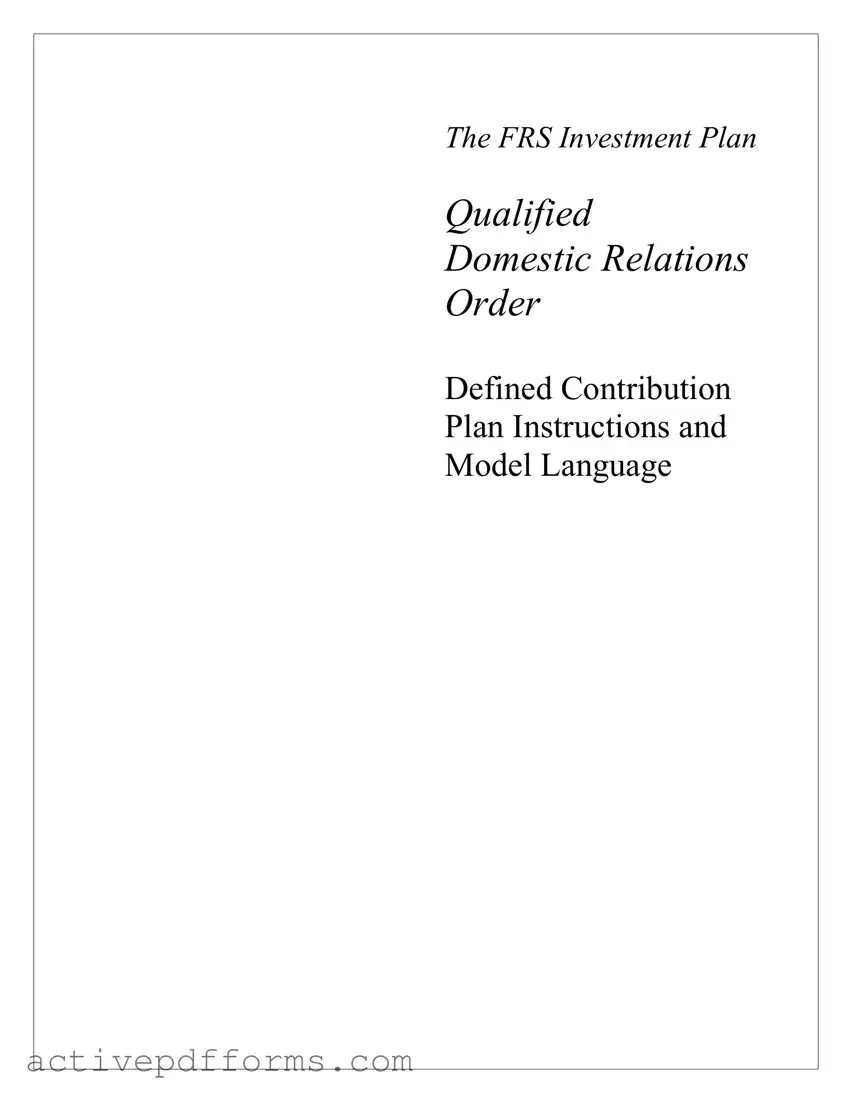 Free Qdro PDF Template