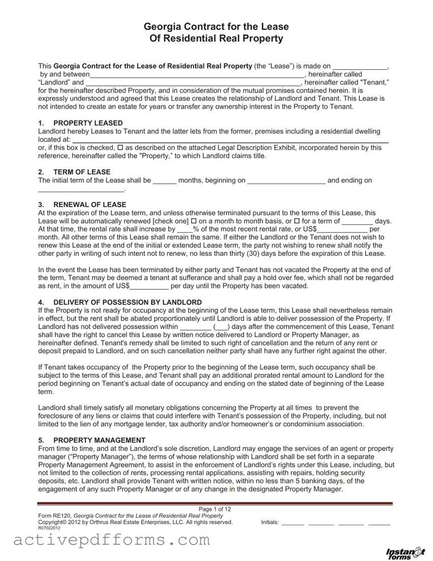 Free Re 120 PDF Template