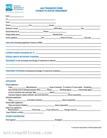 Free Aao Transfer PDF Template