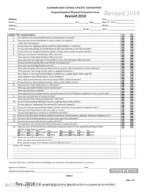 Free Alabama High School Physical PDF Template