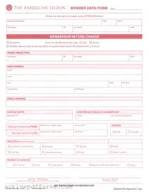Free American Legion Transfer PDF Template