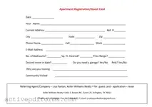 Free Apartment Card PDF Template