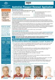Free Australian Passport Renewal PDF Template