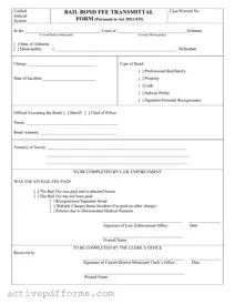 Free Bond Release Alabama PDF Template