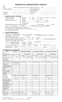 Free Broker Price Opinion PDF Template