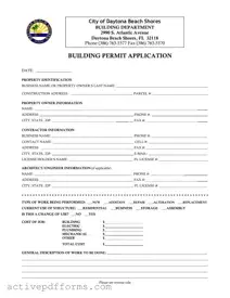 Free Building Permit PDF Template