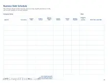 Free Business Debt Schedule PDF Template