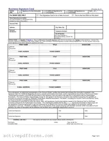 Free Business Signature Card PDF Template