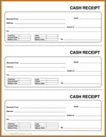 Free Cash Receipt PDF Template