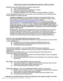 Free Dekalb County Water Application PDF Template