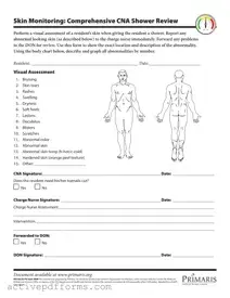 Free Cna Shower Sheets PDF Template