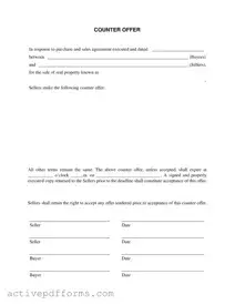 Free Counter Offer PDF Template
