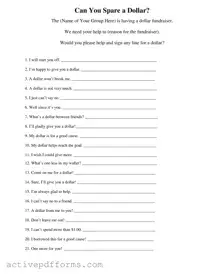 Free Donated A Dollar PDF Template