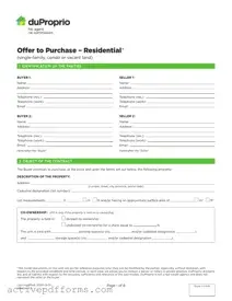 Free Duproprio PDF Template