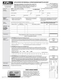 Free E Zpass Ma Application PDF Template