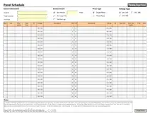 Free Electrical Panel Schedule PDF Template